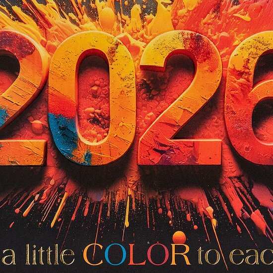 Bild 2 - Farbenfrohe Jahreszahl