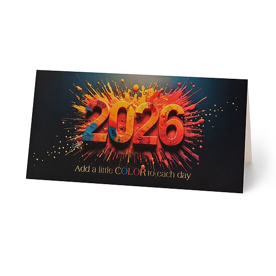 Bild 1 - Farbenfrohe Jahreszahl