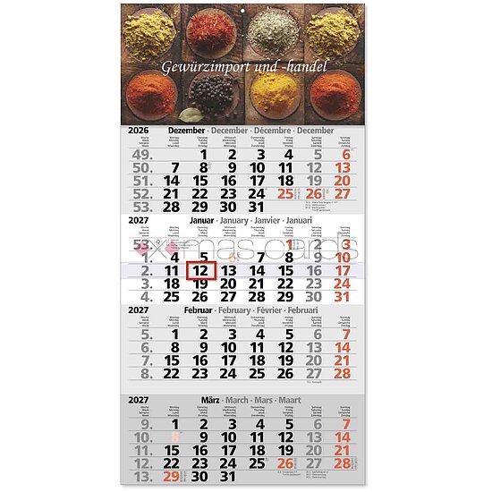 Bild 1 - 4-Monats-Einblockkalender �MEGA FOUR�